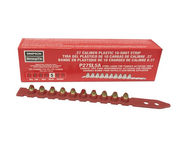 Image of Simpson .27 Cal. 10-Shot Strip Red (Level 5) box of 100